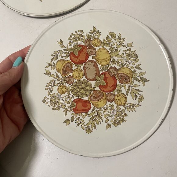 2 Vtg Ballonoff Spice Of Life Stove Counter Insulated Hot Mat Mushrooms - Picture 2 of 5